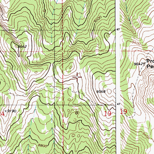 Topographic Map of Horse Creek Mine, WY