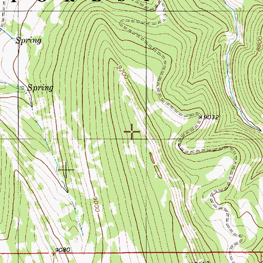 Topographic Map of Poison Creek Mine, WY