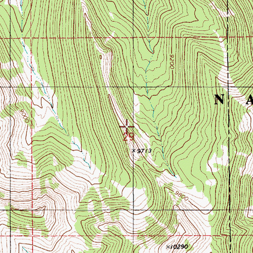 Topographic Map of Sheep Creek Divide Mine, WY