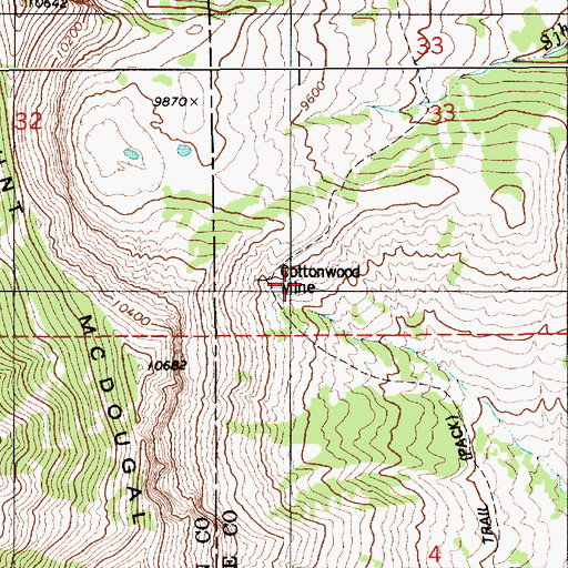 Topographic Map of Smith Mine, WY