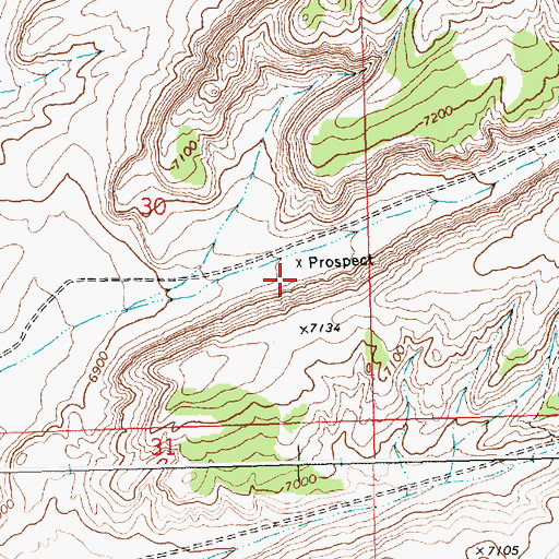 Topographic Map of Black Butte Creek Mine, WY