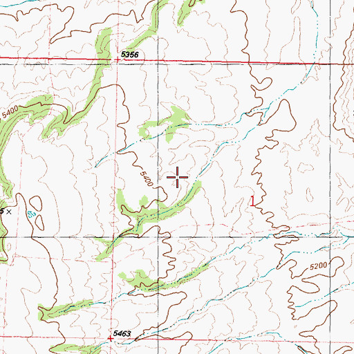 Topographic Map of Peterson Draw Mine, WY