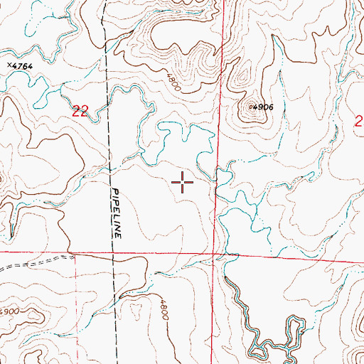 Topographic Map of Gunderman Pit, WY