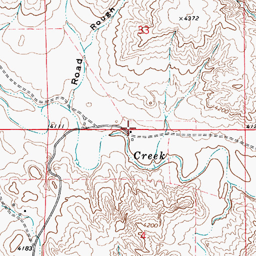 Topographic Map of Buckskin Mine, WY
