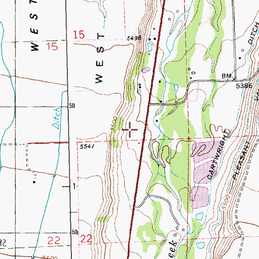 Topographic Map of Beartooth Billings Clinic, MT