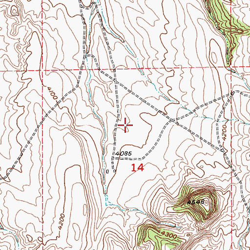 Topographic Map of Stones Trailer Park, MT