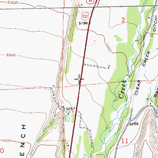 Topographic Map of Red Lodge KOA Kampground, MT