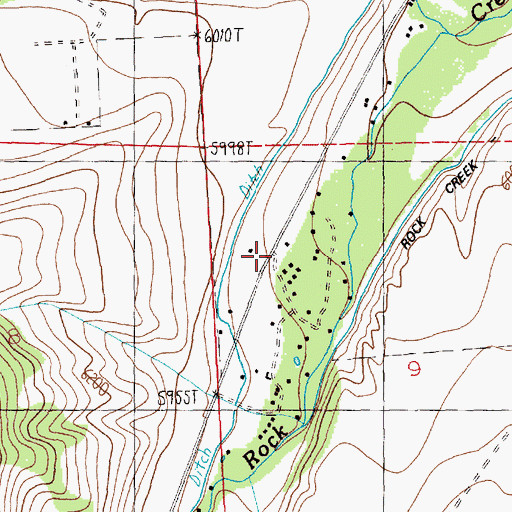 Topographic Map of Perrys RV Park and Campground, MT