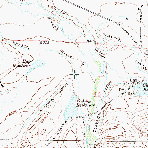 Topographic Map of Addison Ditch, CO