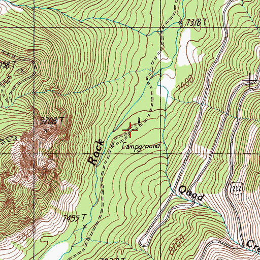 Topographic Map of M-K Campground, MT