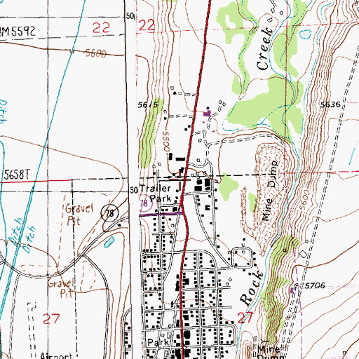Topographic Map of Beartooth Nature Center, MT