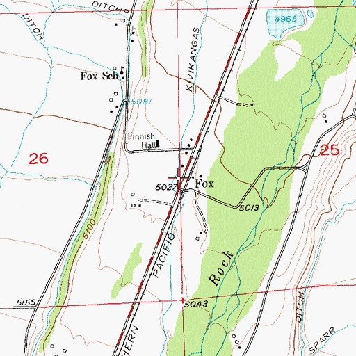 Topographic Map of Beartooth Grain and Feed Elevator, MT