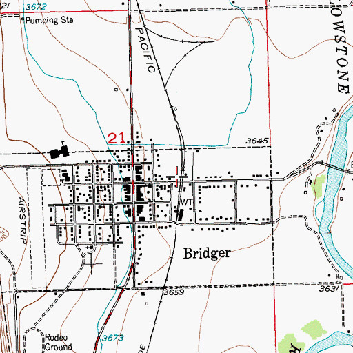 Topographic Map of Walrath Grain Elevator (historical), MT