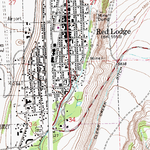 Topographic Map of Finntown Park, MT