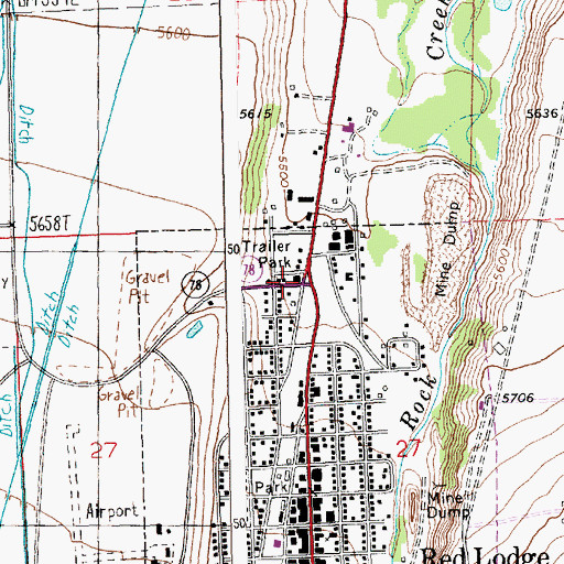 Topographic Map of Visitors Center Park, MT