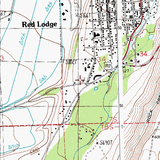 Topographic Map of The Church of Jesus Christ of Latter Day Saints, MT