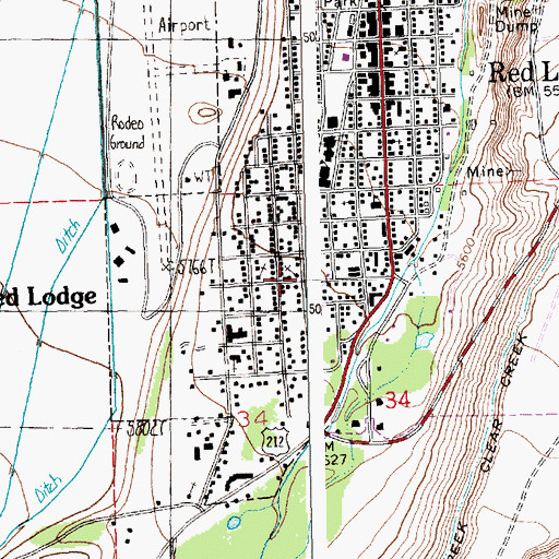 Topographic Map of Messiah Lutheran Church, MT