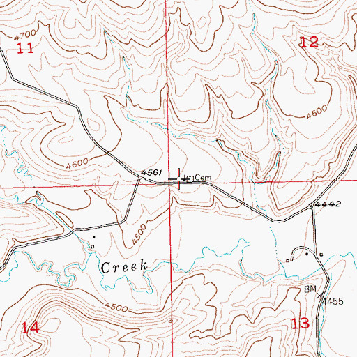 Topographic Map of Saint Olaf Lutheran Church, MT