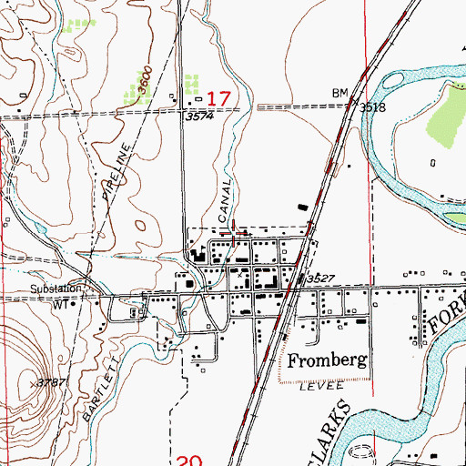 Topographic Map of Saint Josephs Catholic Church, MT