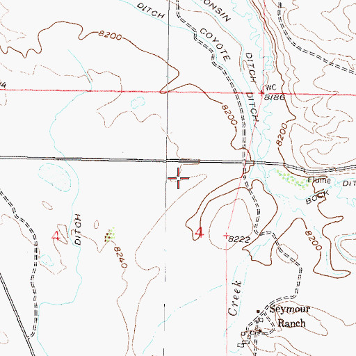 Topographic Map of Coyote Creek, CO