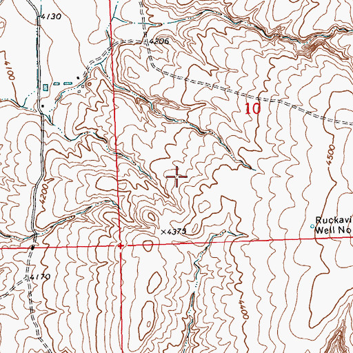 Topographic Map of Teeples Ranch Cemetery, MT