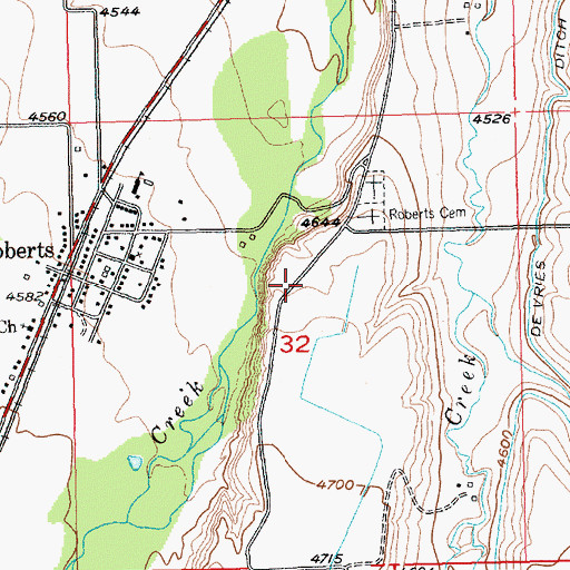 Topographic Map of Coulee Creek (historical), MT