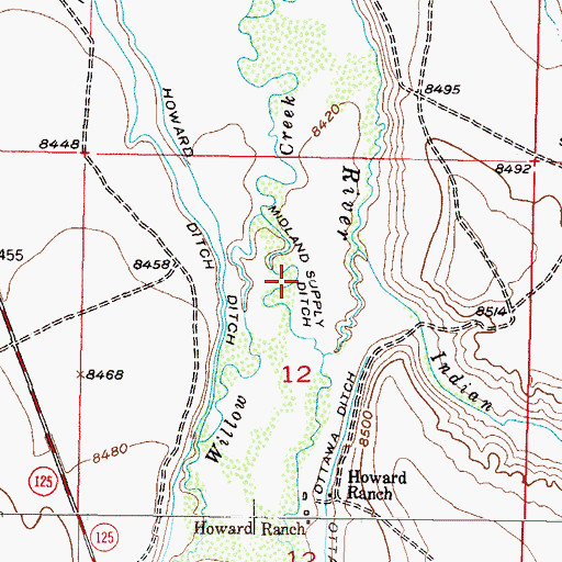 Topographic Map of Midland Supply Ditch, CO