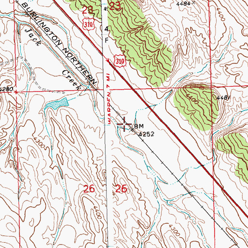 Topographic Map of Duff (historical), MT