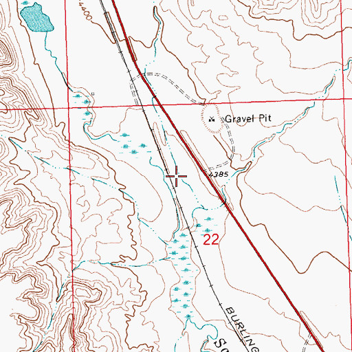 Topographic Map of Scribner Junction (historical), MT