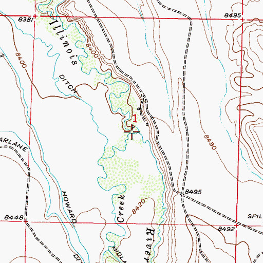 Topographic Map of Willow Creek, CO