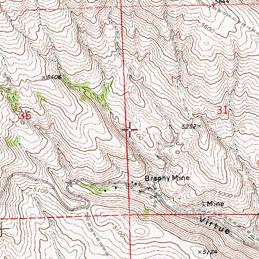 Topographic Map of McCarthy (historical), MT
