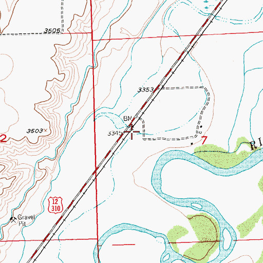 Topographic Map of Mason (historical), MT