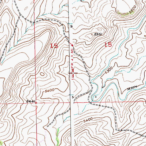 Topographic Map of Butcher Creek School (historical), MT