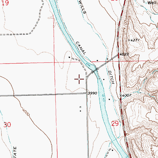 Topographic Map of Chance School (historical), MT