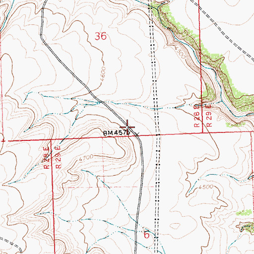 Topographic Map of Dry Head School (historical), MT
