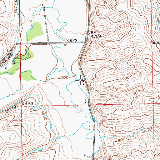 Topographic Map of Jackson Elementary School, MT