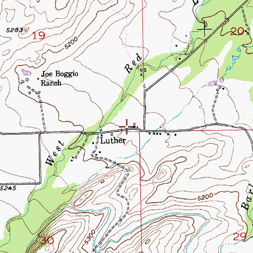 Topographic Map of Luther School, MT
