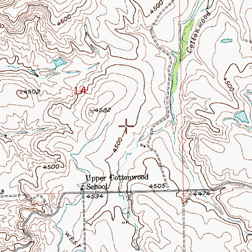 Topographic Map of North Willow Creek School (historical), MT