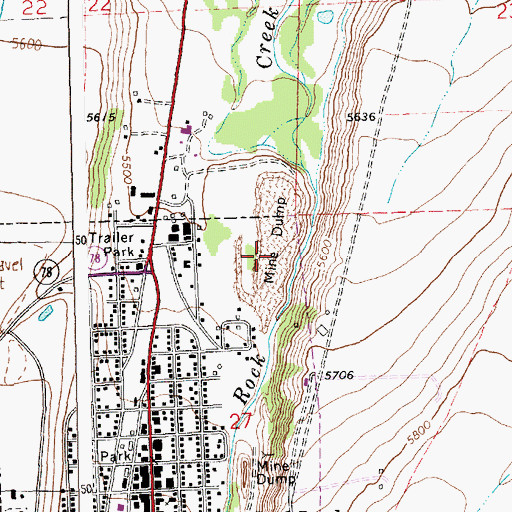 Topographic Map of Red Lodge High School, MT