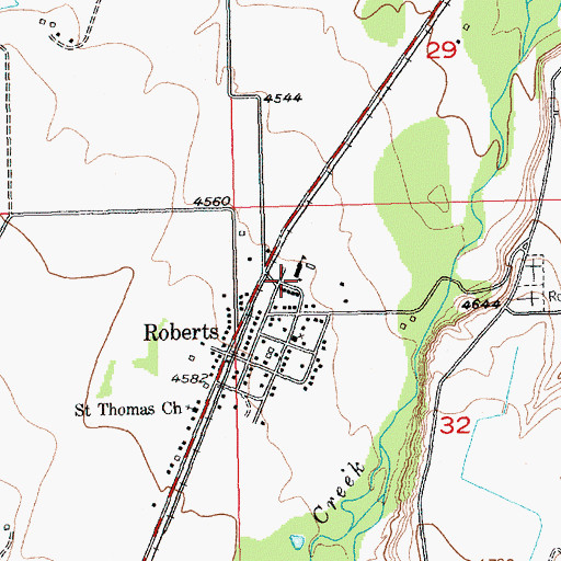 Topographic Map of Roberts School, MT