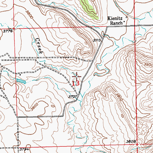 Topographic Map of Sand Creek School (historical), MT