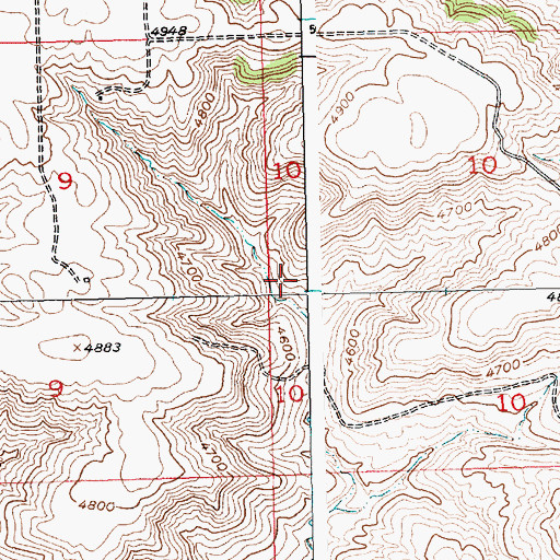 Topographic Map of Shane Ridge School (historical), MT