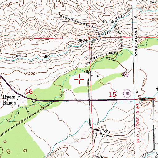 Topographic Map of Tony School (historical), MT