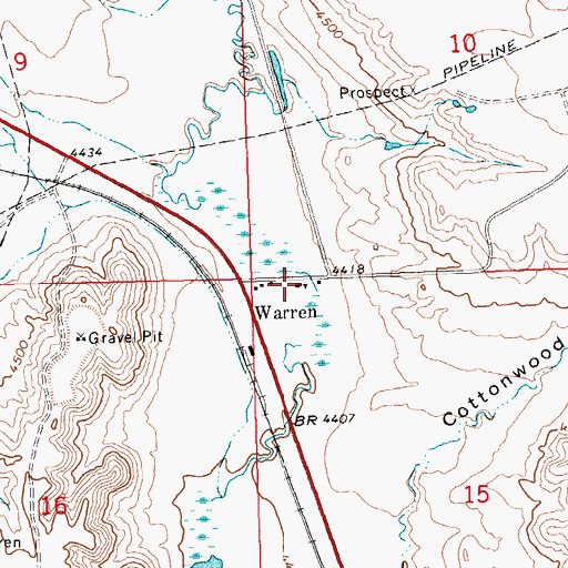 Topographic Map of Warren School (historical), MT