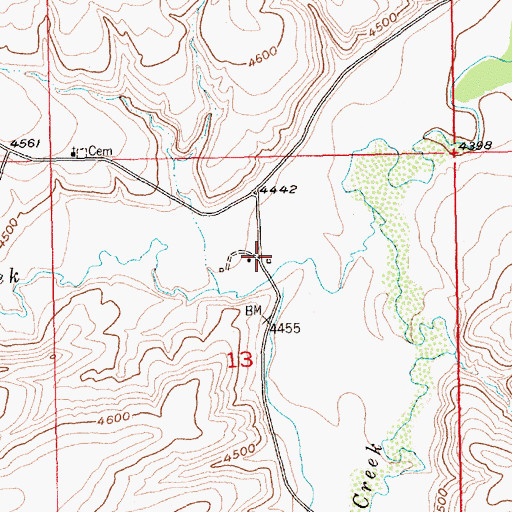 Topographic Map of Weast School (historical), MT