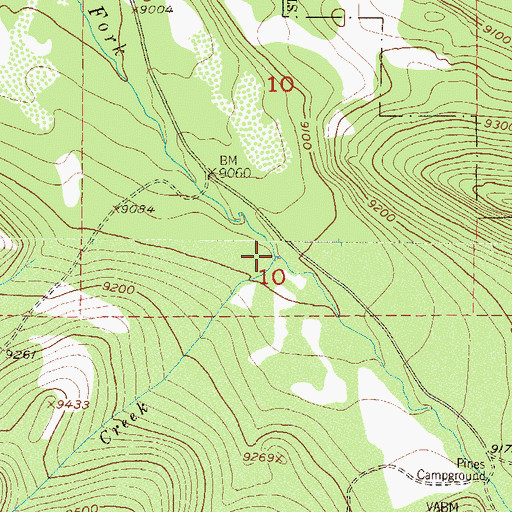 Topographic Map of La Fevre Creek, CO