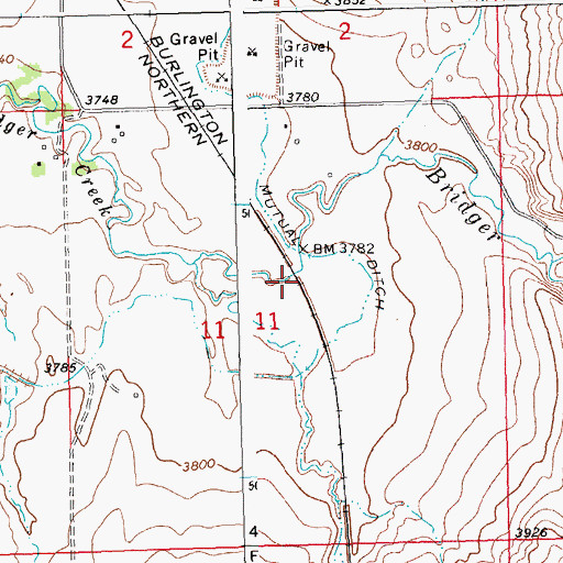 Topographic Map of Tyndell (historical), MT
