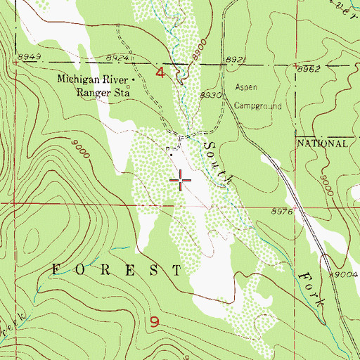 Topographic Map of No Name Creek, CO