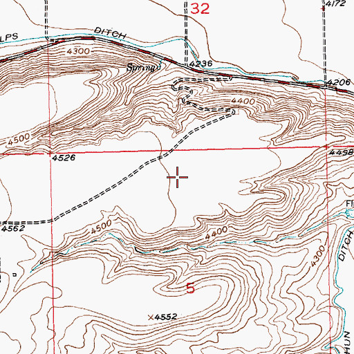 Topographic Map of Kiehl Post Office (historical), MT