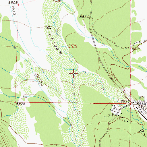 Topographic Map of South Fork Michigan River, CO